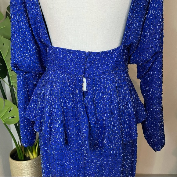 Vintage Lillie Rubin Dress, Fully Beaded Skirt Set, Two Piece, Evening Dress - Picture 8 of 16